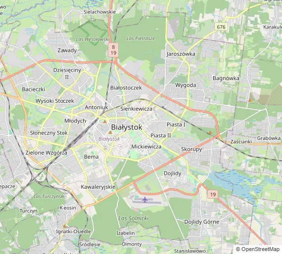 Mapa regionu - Białystok