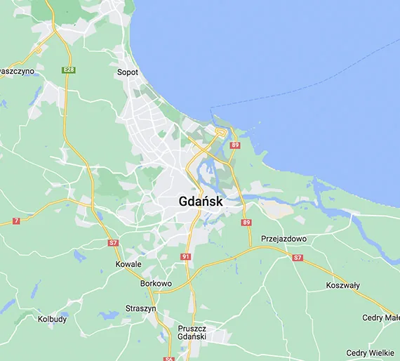 Mapa Gdańsk