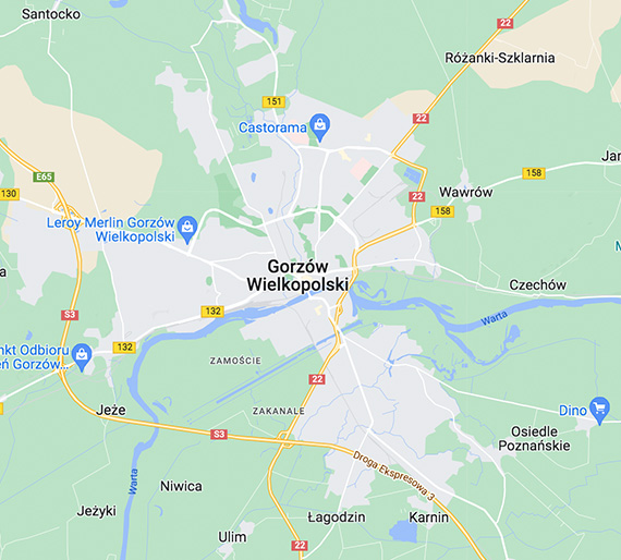 Mapa Gorzów Wielkopolski