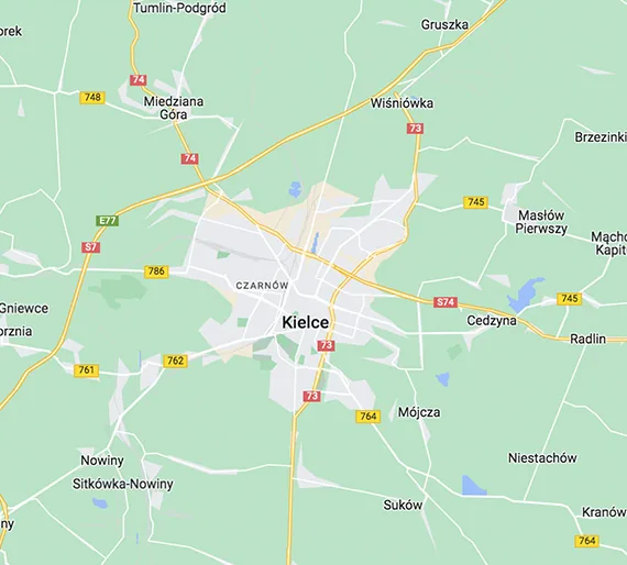 Mapa Kielce