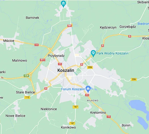 Mapa Koszalin