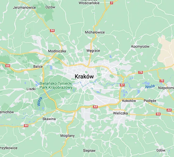 Mapa Kraków