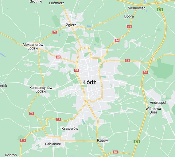 Mapa Łódź