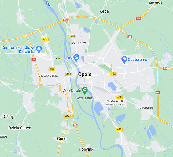 Mapa Opole