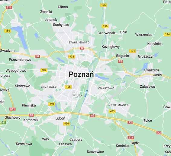 Mapa regionu - Poznań