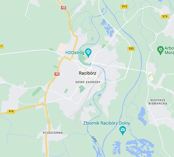 Mapa regionu - Racibórz
