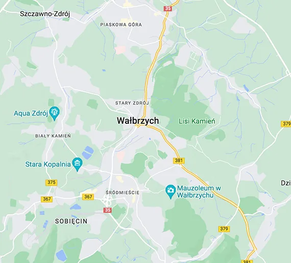 Mapa Wałbrzych