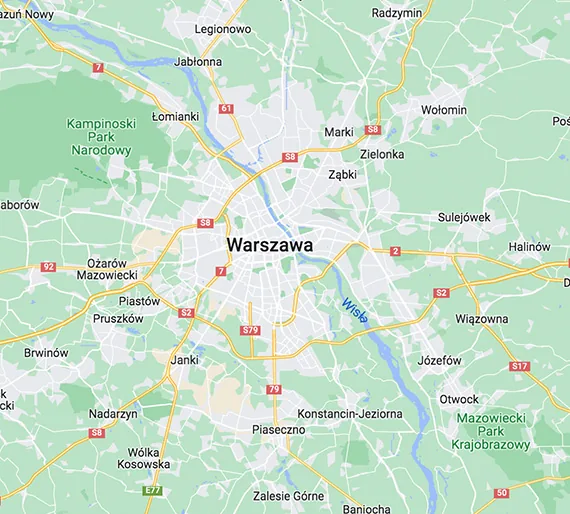 Mapa Warszawa