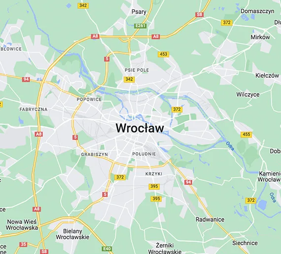 Mapa regionu - Wrocław